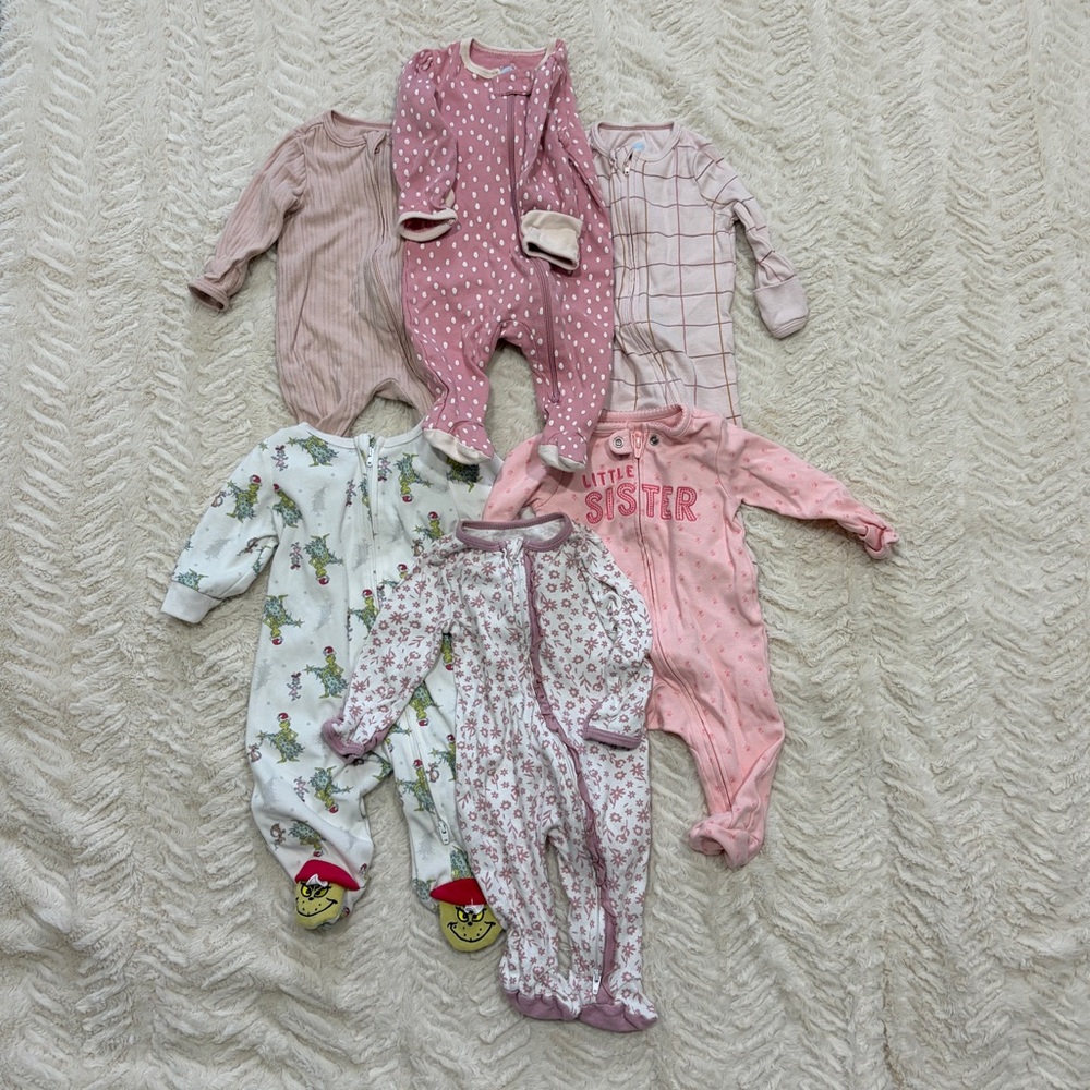 Lot of 6 inch Zippered Sleepers